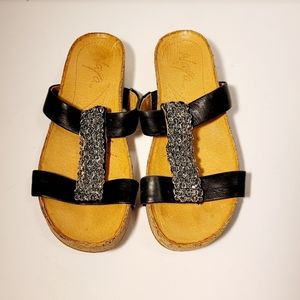 Naya Belle Embellished Leather Sandals